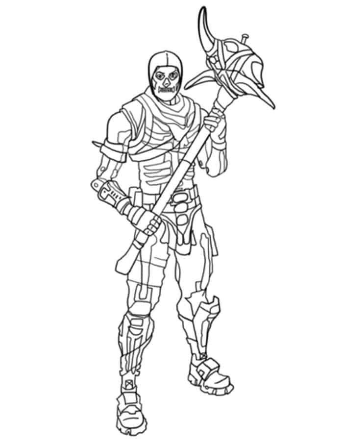 fortnite coloring pages skull trooper