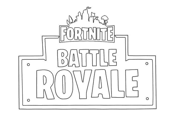 fortnite logo coloring pages