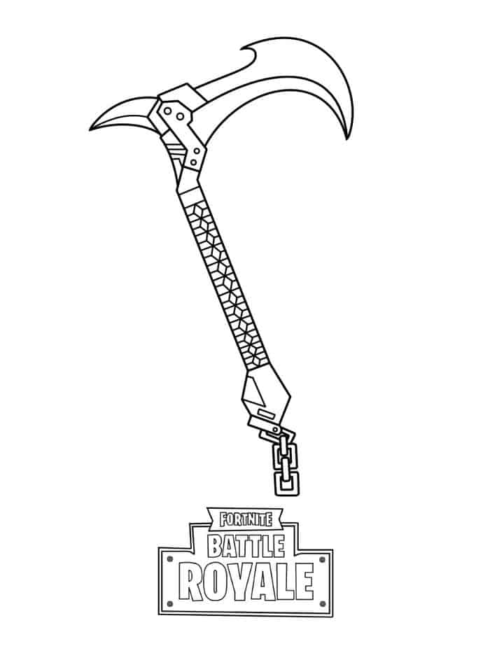 fortnite pickaxe coloring pages