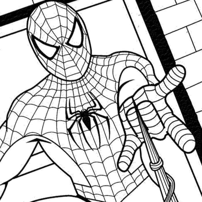 free spiderman coloring pages