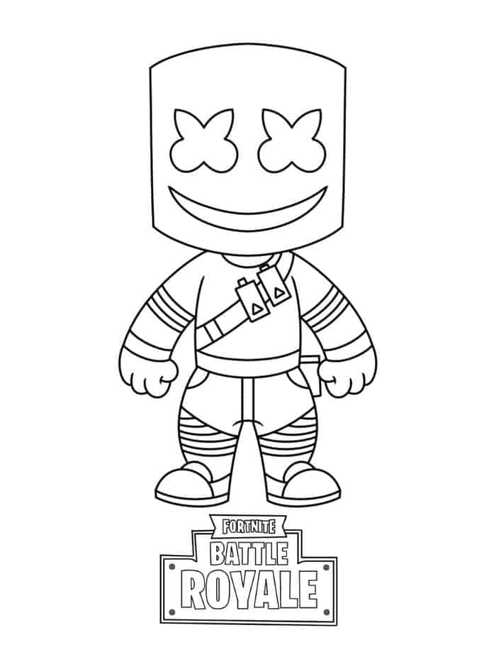marshmello fortnite coloring pages