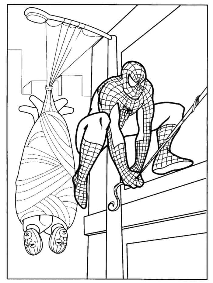 marvel spiderman coloring pages