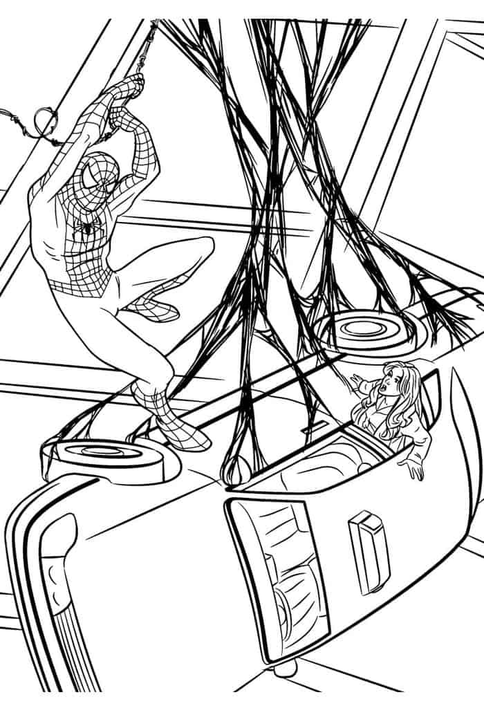 new avengers spiderman coloring pages
