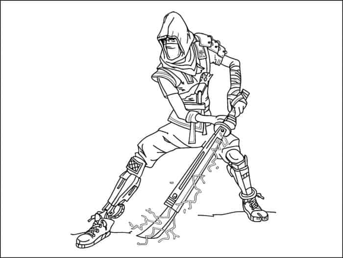 ninja fortnite coloring pages