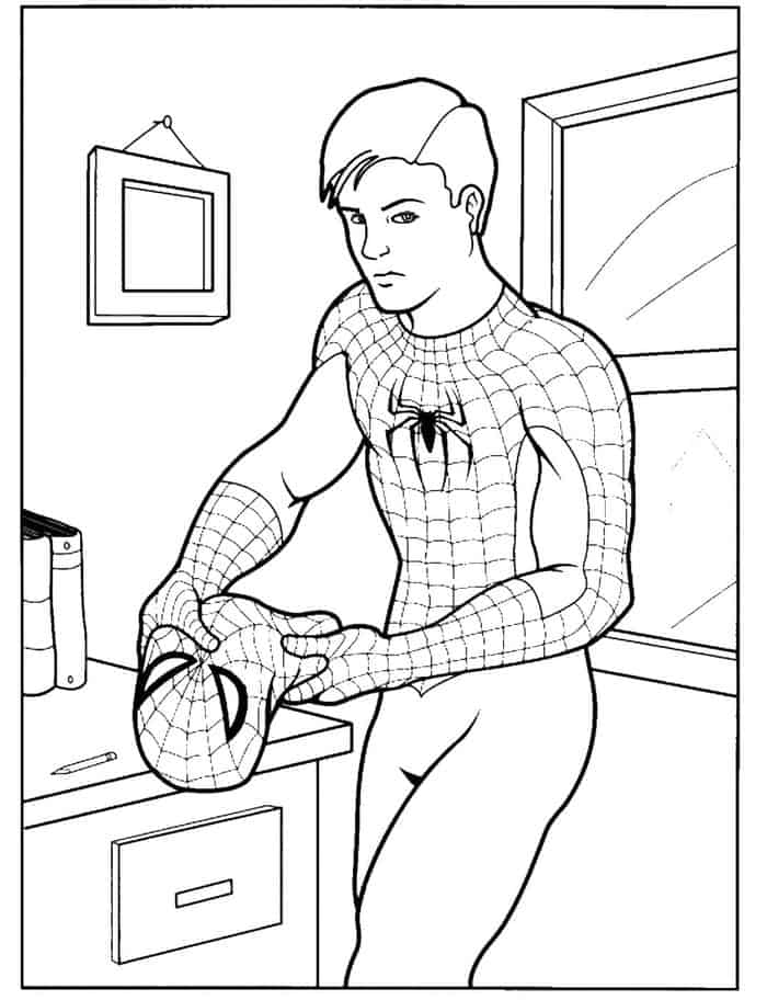 peter parker coloring pages