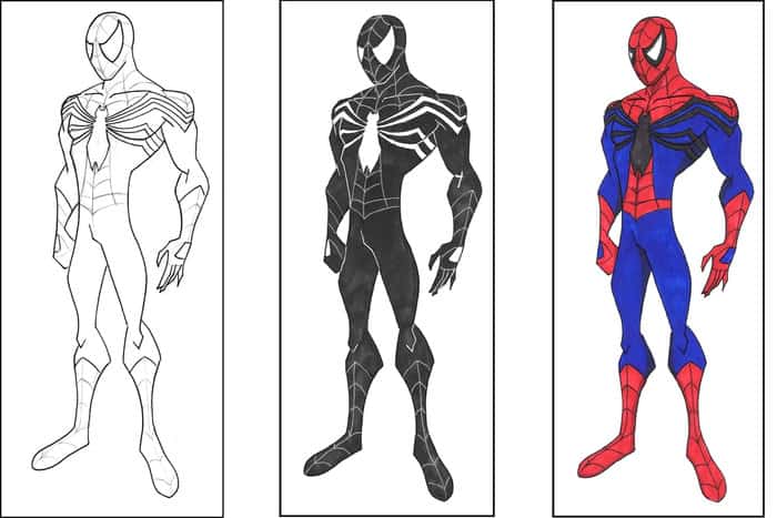spiderman 2099 coloring pages