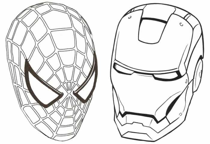 spiderman and ironman coloring pages