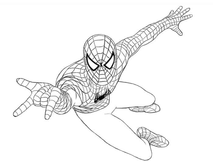 spiderman cartoon coloring pages