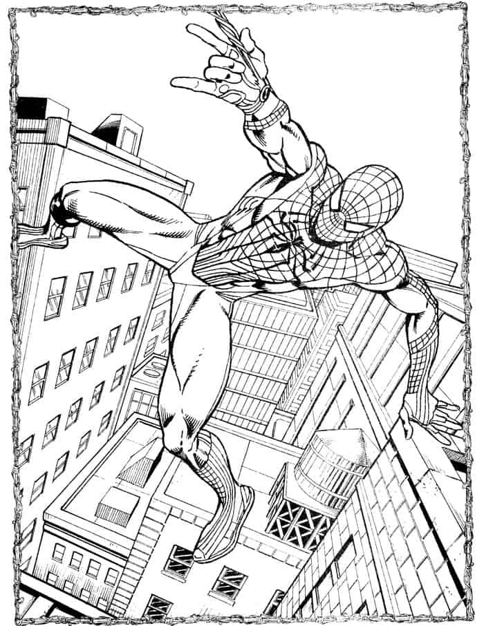 spiderman coloring pages preschool