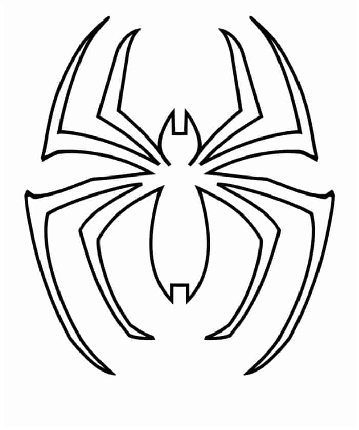 spiderman logo coloring pages