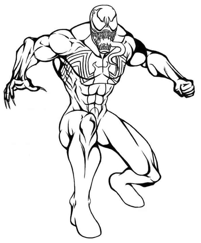 spiderman venom coloring pages
