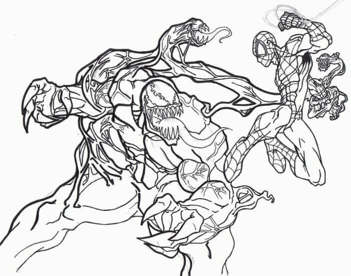 spiderman vs venom coloring pages