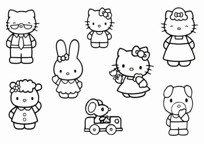 Anime Animal Coloring Pages 1