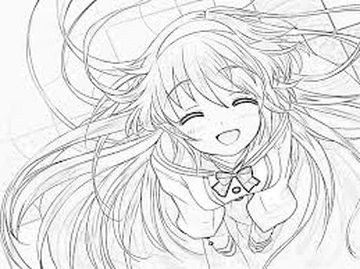 Anime Cat Coloring Pages