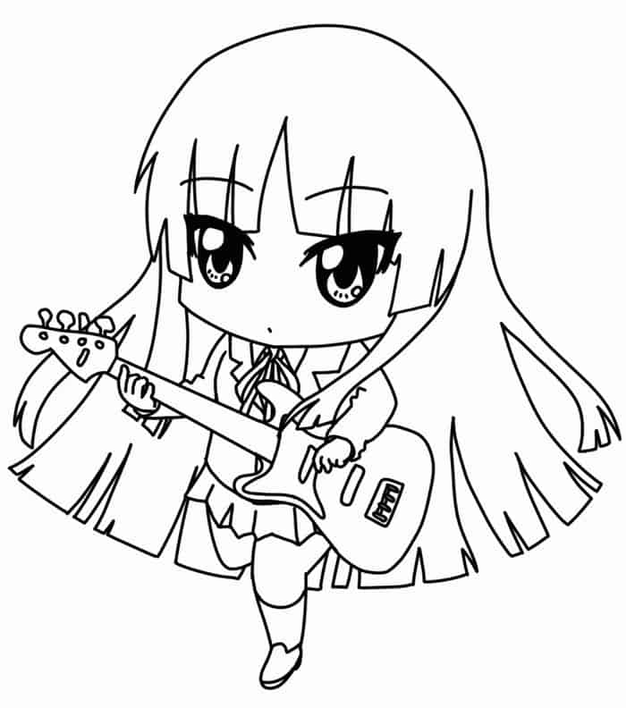 Anime Chibi Girl Coloring Pages 1
