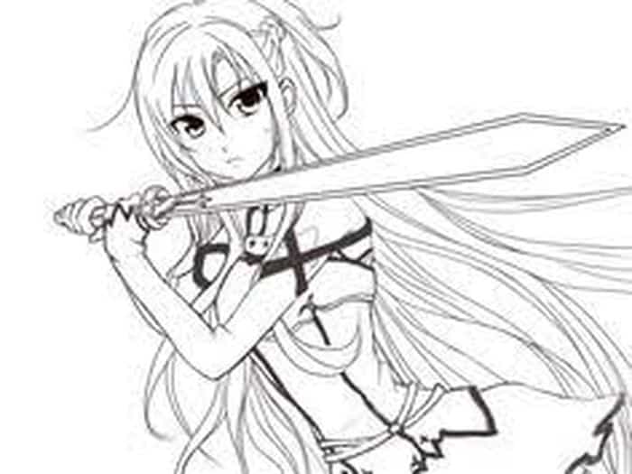 Anime Girl Coloring Pages Printable