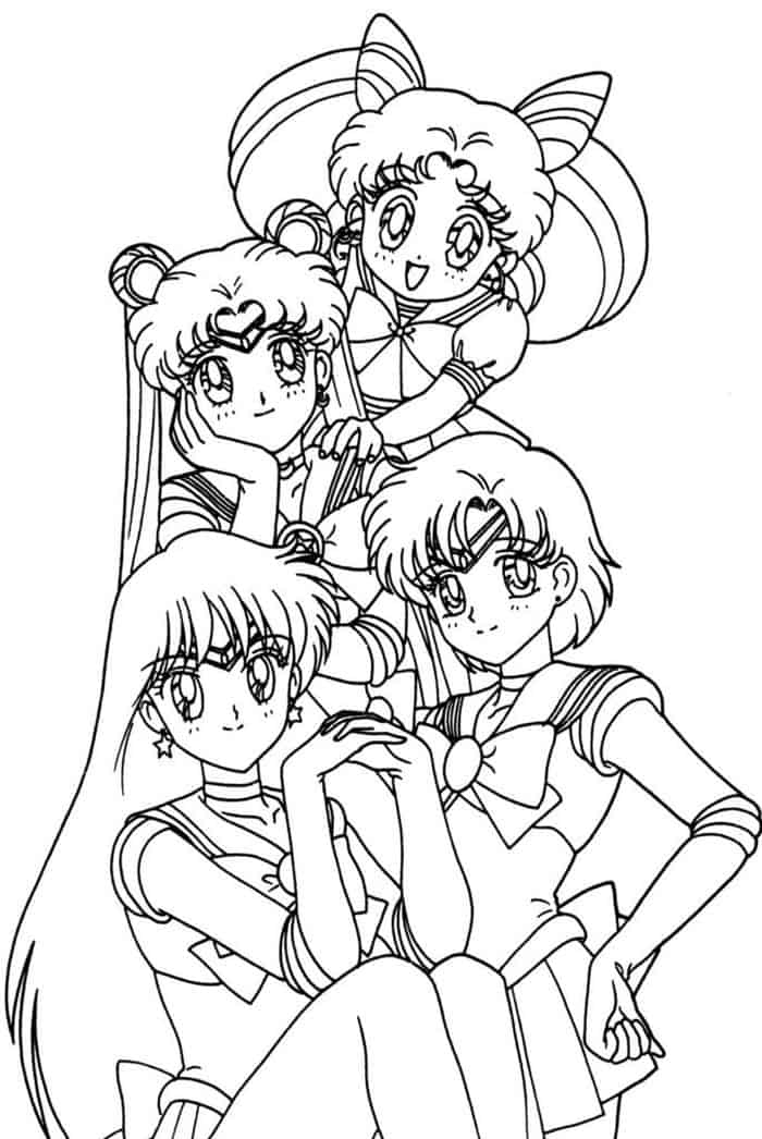 Anime Girls Coloring Pages 1