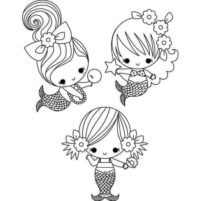 Baby Mermaid Coloring Pages