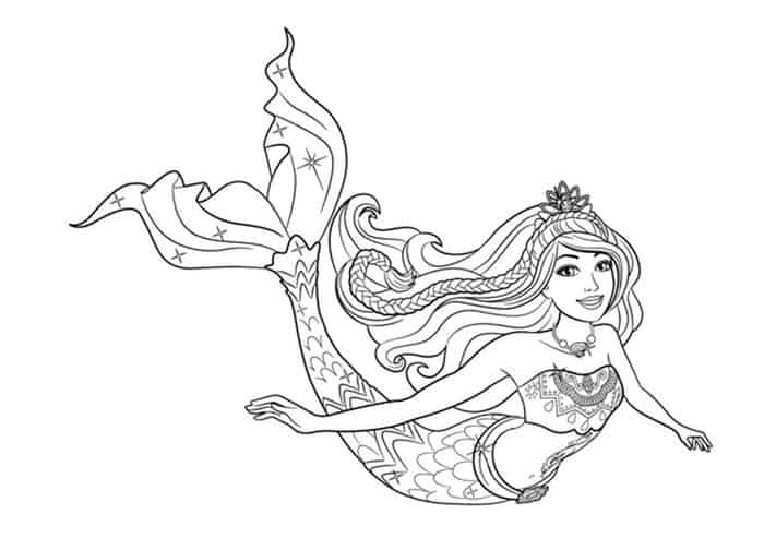 Barbie Mermaid Coloring Pages