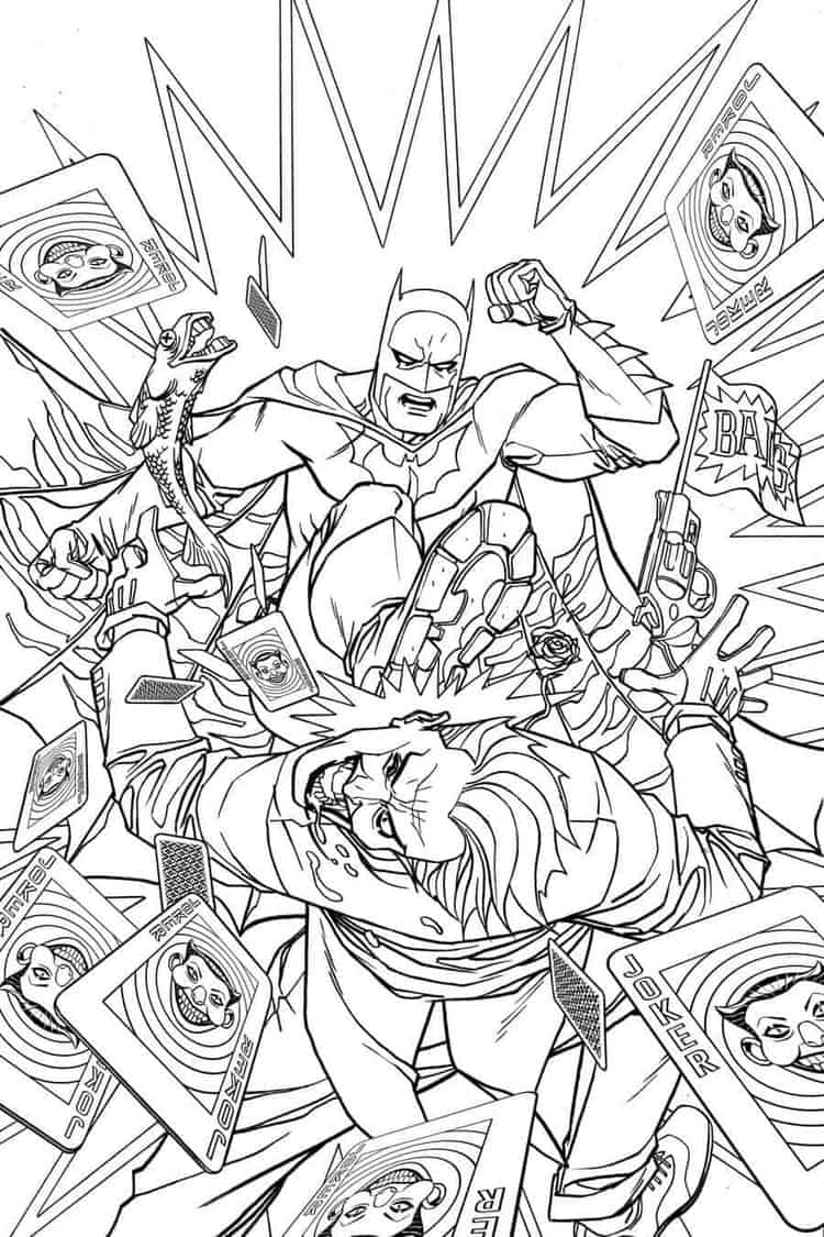Batman Vs Joker Coloring Pages