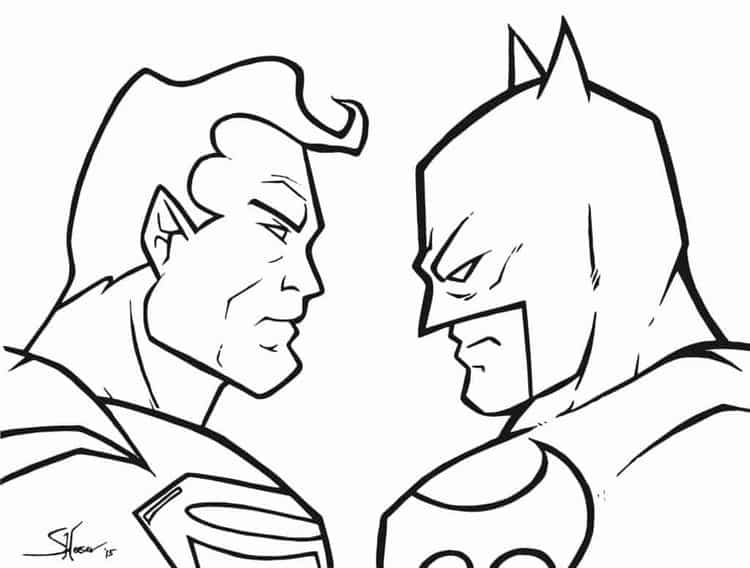 Batman Vs Superman Coloring Pages Printable