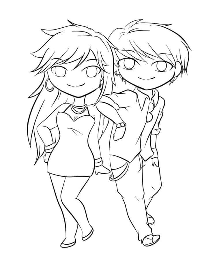 Boy Anime Coloring Pages 1