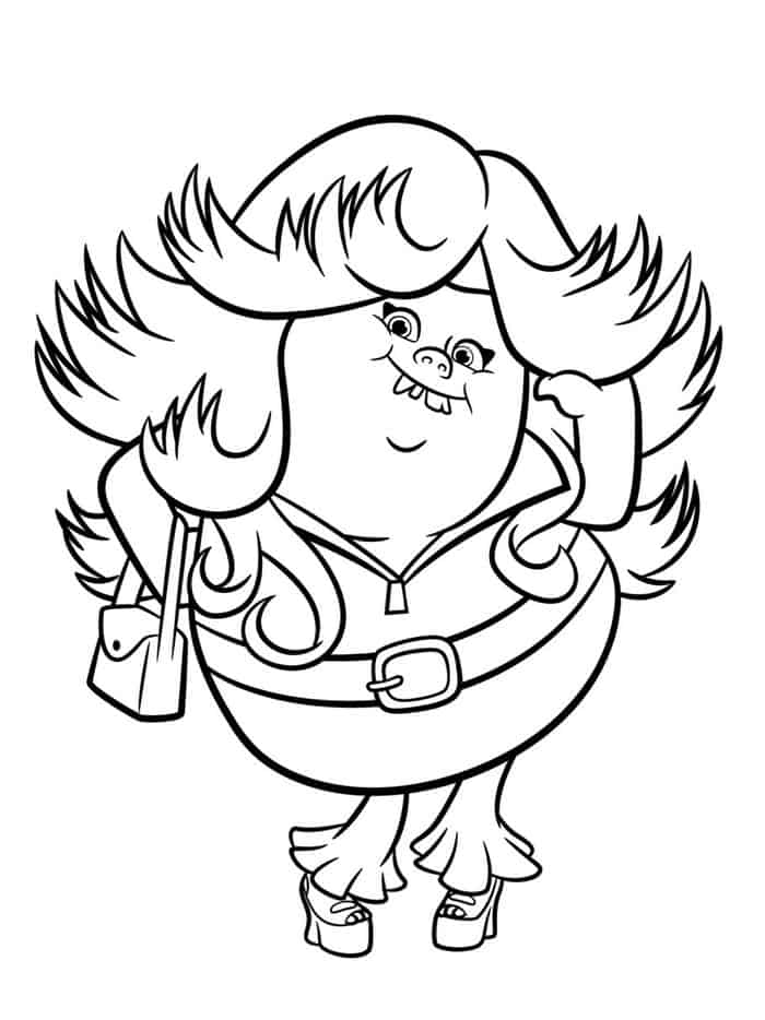 Branch Trolls Coloring Pages