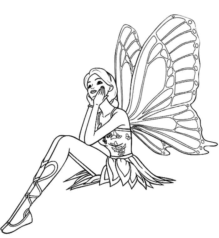 Butterfly Fairy Coloring Pages