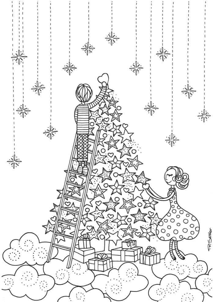 Christmas Tree Coloring Pages 1
