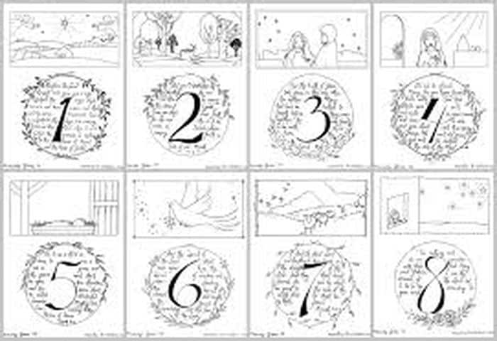 Christmas Wreath Coloring Pages