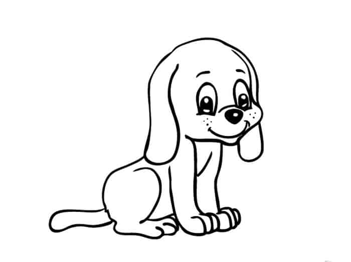 Cute Baby Puppy Coloring Pages