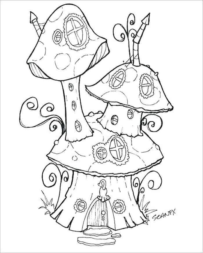 Fairy House Coloring Pages
