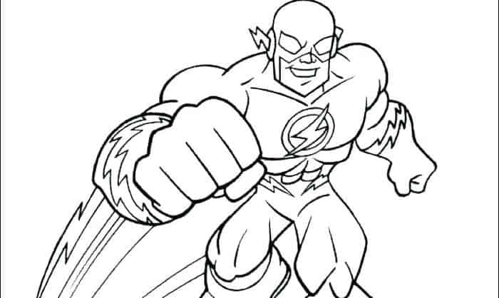 Flash Superhero Coloring Pages