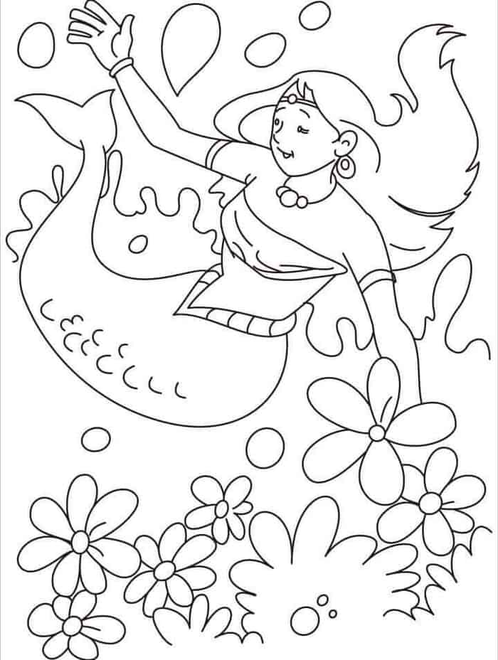 Free Mermaid Coloring Pages