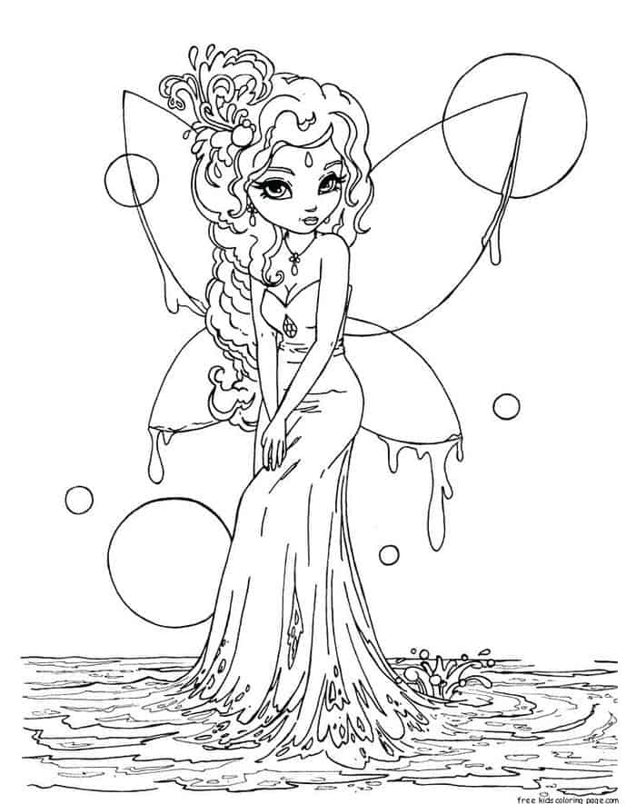 Free Printable Fairy Coloring Pages