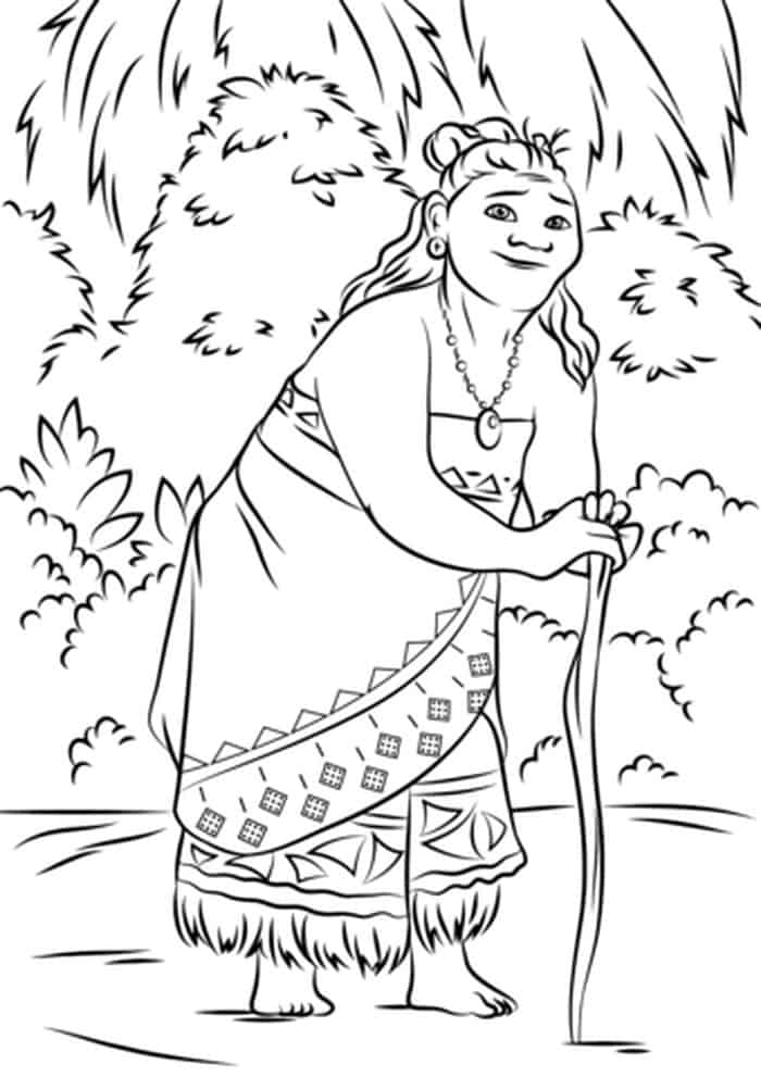 Grandma Tala From Moana Coloring Pages