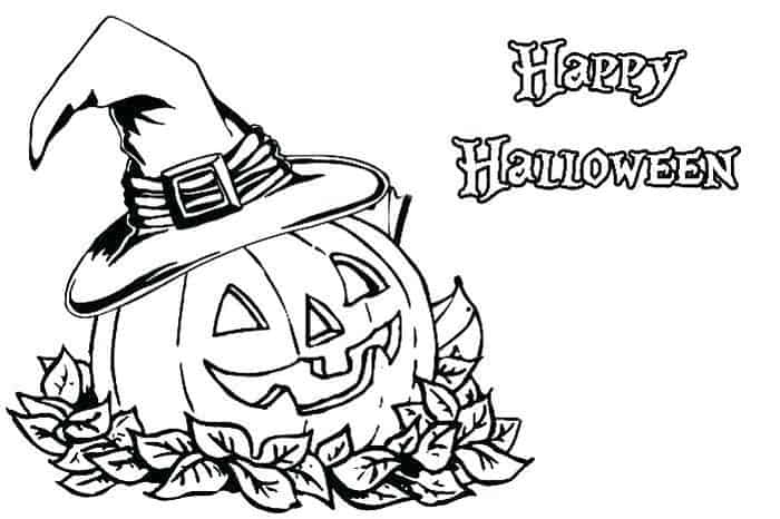 Happy Halloween Pumpkin Coloring Pages