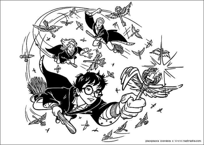 Harry Potter Coloring Pages Quidditch 1