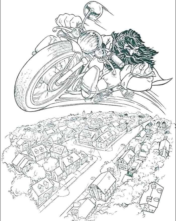 Harry Potter Dragon Coloring Pages 1