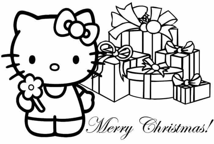 Hello Kitty Coloring Pages Christmas
