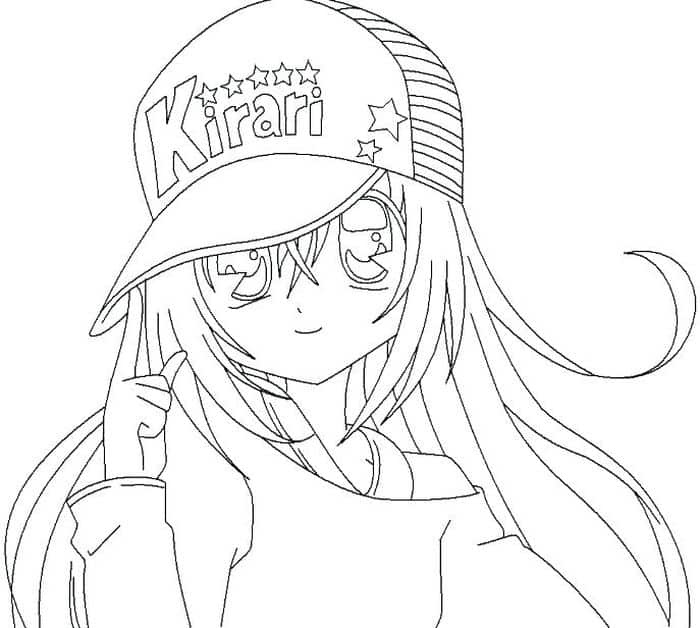 Kawaii Anime Coloring Pages 1