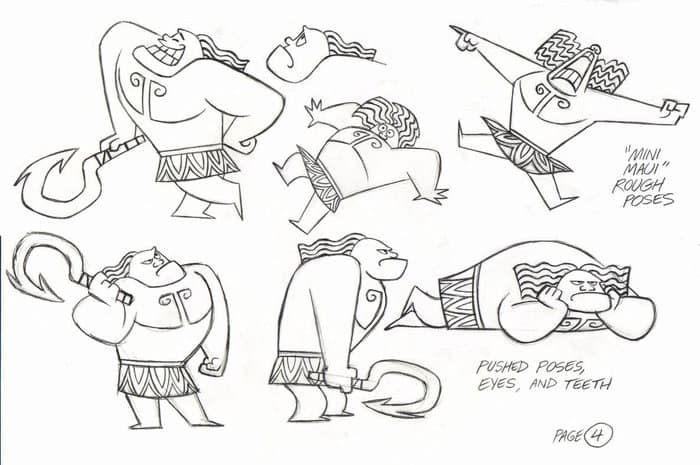 Maui Pose From Moana Coloring Pages