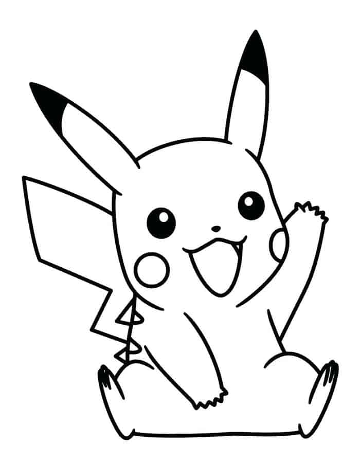 Mega Pikachu Coloring Pages 1