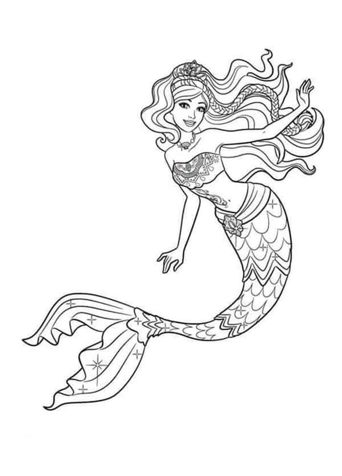 Mermaid Barbie Coloring Pages