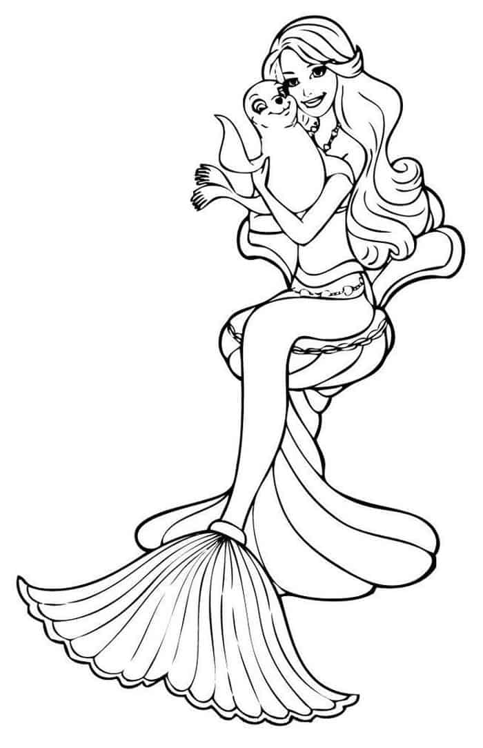 Mermaid Coloring Pages