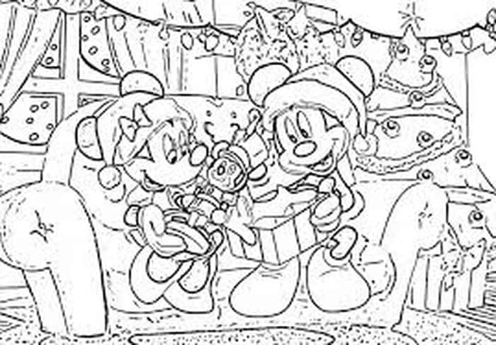 Mickey Mouse Christmas Coloring Pages 1