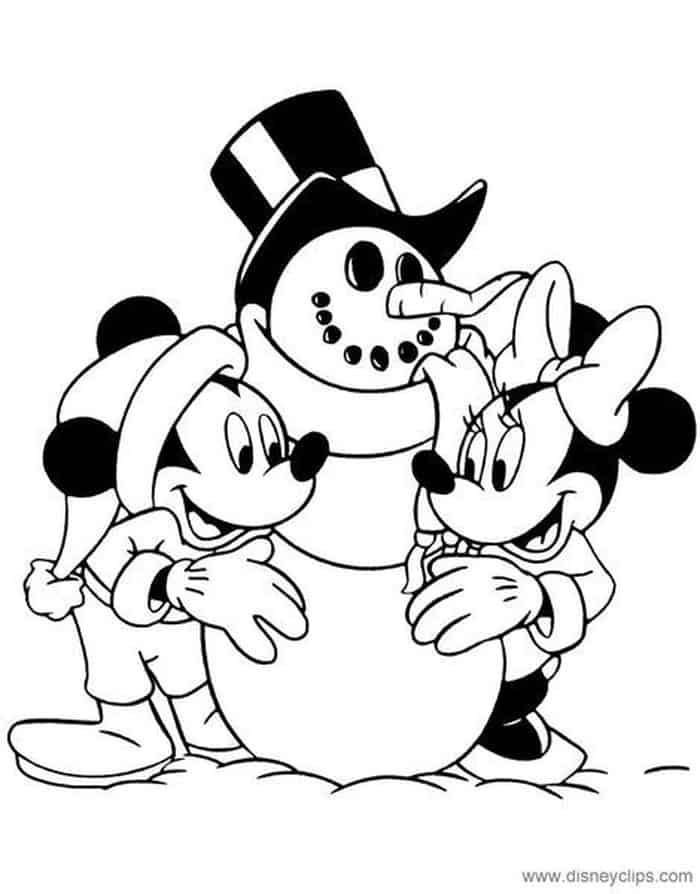 Mickey Mouse Christmas Coloring Pages Free Print