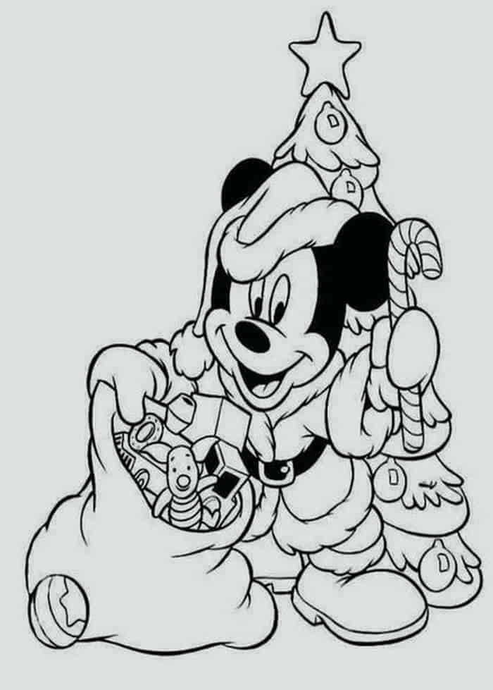 Mickey Mouse Christmas Coloring Pages