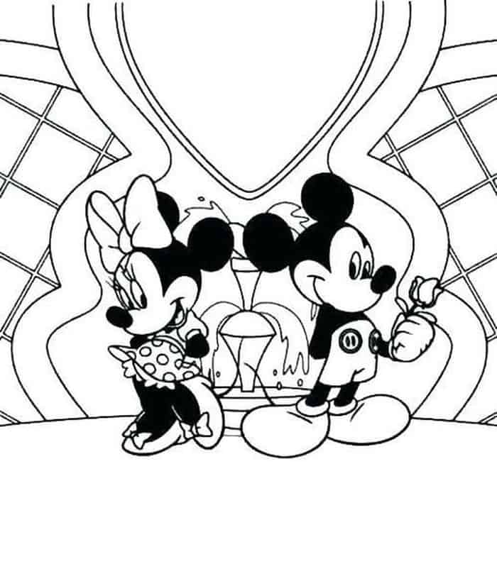 Mickey Mouse Face Coloring Pages