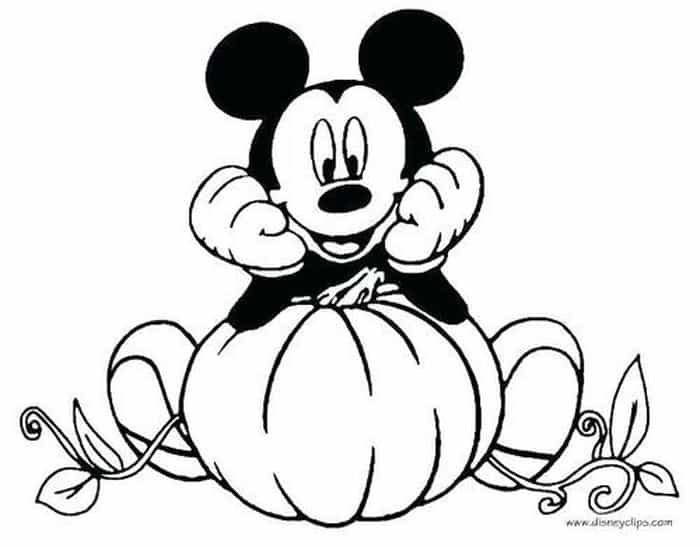 Mickey Mouse Halloween Coloring Pages